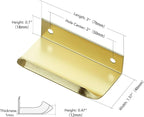 Ravinte Hardware 8 Pack Gold Cabinet Handles, 3 Inch (76mm) Finger Edge Pulls, 2 Inch Hole Center, Finger Pulls for Cabinets