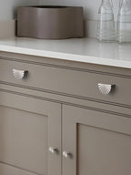 10 Pack Brushed Nickel Cabinet Pulls 3" Hole Center Cup Flat Silver Drawer Pulls Kitchen Cupboard Bathroom Dresser Cabinet Hardware Handles Zinc Alloy