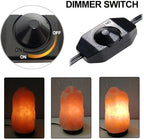 haraqi Himalayan Salt Lamp Cord and Bulb with Dimmer Switch,Original Replacement Cord Bulb for Salt Rock Lamps, 6ft Cord