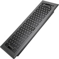 4x14 Inches Heavy Duty Walkable Floor Register - Easy Adjust Air Supply Lever Decorative Floor Vent Covers, Boston Design Vent Covers for Home - Matte Black