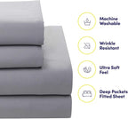Sweet Home Collection 7 Piece Comforter Set Bag Solid Color All Season Soft Down Alternative Blanket & Luxurious Microfiber Bed Sheets, Tulsa, Queen