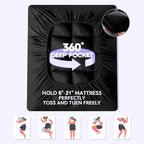 ABENE Mattress Topper for Back Pain Relief, Extra Thick Mattress Pad Pillowtop, Soft Mattress Protector Cover with 8"-21" Deep Pocket, Overfilled Down Alternative Filling (Black, Full XL)