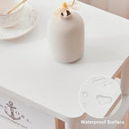 Apicizon 3 Tier End Table, Side Table with Storage Shelf, Small Wooden Table, Nightstand Bedside Table for Small Spaces, Bedroom, Living Room, Easy Assembly, White
