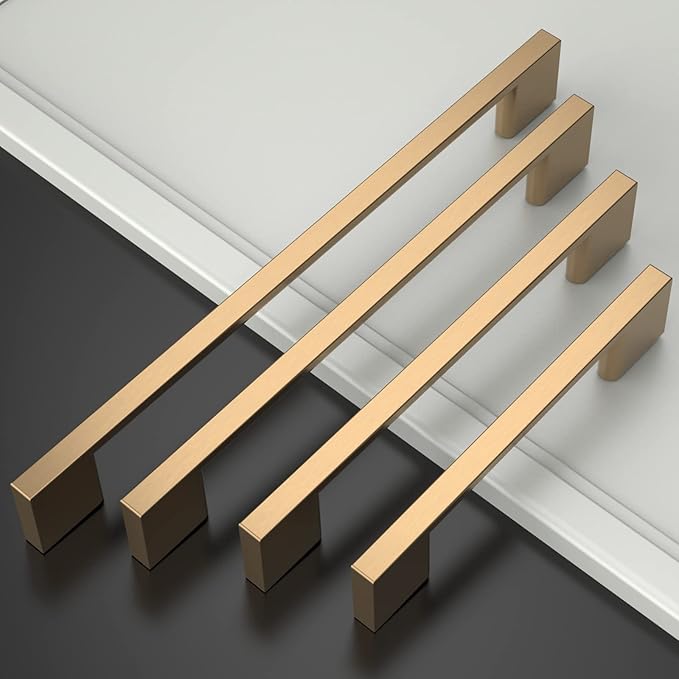Asidrama 10 Pack 7.5 Inch(192mm) Champagne Bronze Kitchen Cabinet Handles, Cabinet Pulls Kitchen Cabinet Hardware for Cupboard Drawer Handles Dresser Pulls