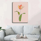 Metal Signs Rose Flower Line Art Suitable for Home Bar Cafe Farmhouse Decoration12x16inch Tin Sign