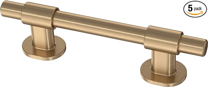 Franklin Brass Adjusta-Pull (5-Pack) Adjustable Drawer Pulls | Fits 1-3/8 to 4 Inch Hole Centers | Champagne Bronze Cabinet Handles| Francisco P44364-CZ-B