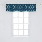 Ambesonne Anchor Window Valance, Nautical Pattern Classic Colors and Anchors Simplistic Design Sailor Ship Print, Curtain Valance for Kitchen Bedroom Decor with Rod Pocket, 54" X 12", Blue White