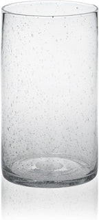 ARIAMOTION Hurricane Candle Holder for Pillar Glass Cylinder Vase Modern Rustic Centerpiece Clear Seeded Home Decor for Kitchen Table Living Room 8" H 1 Pack