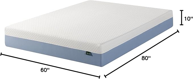 ZINUS 10 Inch Queen Cooling Essential Memory Foam Mattress [NewVersion], Fiberglass Free, Medium Feel, Breathable Cooling Layers, Certified Safe Materials