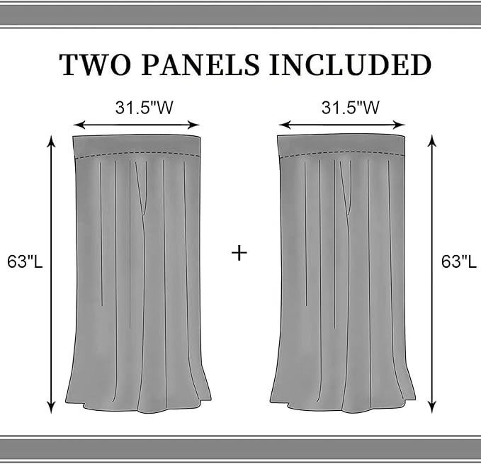 Viking Curtains, Gothic Nordic Wolf Celtic Rune Scandinavian Viking Runes Norse Mythology Aesthetic Retro Drapery for Bedroom Living Room Bathroom Window 2 Panel Set, 63"x63" Inch