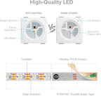 BTF-LIGHTING WS2812B IC RGB 5050SMD Pure Gold Individual Addressable LED Strip 3.28FT 60LED 60Pixel/m Flexible Full Color IP65 DC5V for DIY Chasing Color Project(No Adapter or Controller)