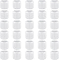 Suclain 20 Pieces 0.7 Inch Chime Candle Holder Small Candle Holders Ceramic Holder for Rituals, Spells, Vigil, Altar, Witchcraft, Wiccan Supplies(White)