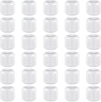 Suclain 20 Pieces 0.7 Inch Chime Candle Holder Small Candle Holders Ceramic Holder for Rituals, Spells, Vigil, Altar, Witchcraft, Wiccan Supplies(White)