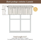 Chyhomenyc Sheer Valances for Windows, Small Window Curtains for Living Room Bathroom Laundry Basement, Modern Dual Rod Pocket Voile Valance Curtain, 42W x 14L inches, 2 Pcs, Blush Pink