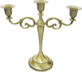 3 Candle Metal Candelabra – Candlesticks Holder for Formal Events, Wedding, Church, Holiday Décor, Halloween – Taper Candle Holder Stand Centerpiece Elegant Decoration Piece for Table,Bronze