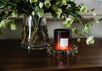 Alice Lane Bubble Candle Dish – Chic Smoky Glass Candle Dish for Home Decor – Decorative Modern Candle Holder for Small Candles & Diffusers