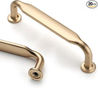 Asidrama 20 Pack 3.75 Inch(96mm) Brushed Brass Kitchen Cabinet Handles, Cabinet Pulls Kitchen Cabinet Hardware for Cupboard Drawer Pulls