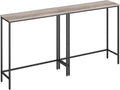 HOOBRO 2 Pack Narrow Sofa Console Table, 29.5" Small Entryway Table, Thin Display Shelf, for Hallway, Bedroom, Living Room, Foyer, Greige and Black BG75XGP201