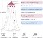 Bed Canopy with Lights,Bed Canopy for Girls Canopy Bed Curtains Girls Bedroom Decor for Twin to King Size Bed (Purple and Pink)