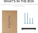 Ravinte 20 Pack 4-1/2 Inch Kitchen Square Cabinet Handles Matte Black Pulls Black Drawer Pulls Kitchen Cabinet Hardware Handles