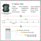 Battery Christmas Lights 4 Pack, 17ft 50 LED Dual Color Changing Mini String Light with 3 Auto-Timer Options and 12 Lighting Modes Waterproof Tree Lights (Warm White & Multicolor, 50 LEDs x 4 Pack)