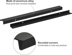 uxcell Cabinet Finger Edge Pull, 5pcs 400mm / 15.75" Aluminum Alloy Back Mount Hidden Cabinet Pulls Concealed Handle for Home Kitchen Drawer Cabinet, Black