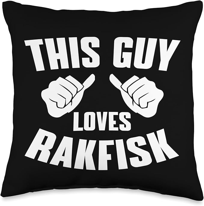 This Guy Loves Rakfisk - Scandinavian Cuisine Norway For Men Throw Pillow