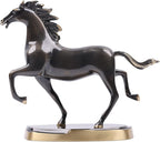 Brass Running Horse Statue Handmade Horse Figurines, Scandinavian Luxury Office Living Room Decor Horse Art Sculpture Animals - For Desktop Coffee Table Shelves Entrance Tables Fireplaces Decor