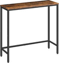 HOOBRO Narrow Console Table, 29.5" Small Entryway Table, Thin Sofa Side Display Table, for Hallway, Bedroom, Living Room, Foyer, Rustic Brown and Black BF75XG01