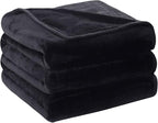 Soft Blanket Twin Size Fleece Warm Fuzzy Throw Blankets for The Bed Sofa Lightweight Charcoal Grey 66" x 90"