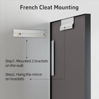 36"x 24" Black Bathroom Mirrors for Over Sink, Wall Vanity Mirror, Framed Rectangle Mirrors for Wall, Living Room Entryway, Anti-Rust, Tempered Glass Hangs Horizontally or Vertically