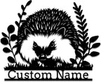 Custom Hedgehog Metal Sign, Personalized Hedgehog Metal Wall Art,Hedgehog Lovers Gift Metal Kid Room Decor,Personalized Hedgehog Lover Name Sign,Kid Nursery Decoration (Style B)