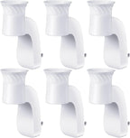 6 Pack Wall Fragrance Plug in Compatible with Bath and Body Works WallFlower Fragrances, ETL Certified, Rotatable, Precise Scent Control Fragrance Diffuser Plug for Home, Office (White)