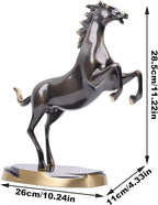 Brass Standing Horse Statue, Scandinavian Luxury Office Living Room Decor, Handmade Horse Figurines - For Desktop Coffee Table Shelves Entrance Tables Fireplaces Decor