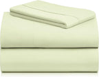 LuxClub 3 PC Sheet Set Bed Sheets Deep Pockets 16" Eco Friendly Wrinkle Free Cooling Machine Washable Hotel Bedding Silky Soft - Sage Green Twin XL