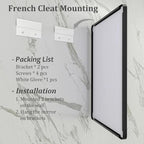28x36 Black Matte Bathroom Mirror, Rectangle Framed Vanity Mirror for Wall, Rounded Corner, Anti-Rust, Shatterproof (Horizontally/Vertically)