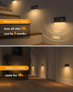 WILLED Rechargeable Night Light, Wireless Stair Lights Indoor, Warm White Motion Sensor Light Indoor, Stick-Anywhere, Battery Powered Night Light for Hallway, Stairway, Bathroom, Bedroom, 3 Pack