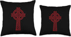 Nordic Scandinavian Legends Old Norse Mythology Celtic Cross Throw Pillow