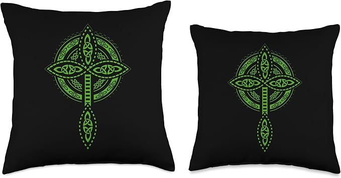 Nordic Scandinavian Legends Old Norse Mythology Celtic Cross Throw Pillow
