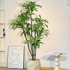 6.56ft Tall Dracaena Draco Artificial Tree, Handmade Dracaena Draco Tree, Fake Dracaena Draco with Faux Silk Leaves, Artificial Plants for Home Office Indoor Outdoor Party Wedding Decor