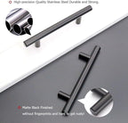 homdiy 3.5in Cabinet Pulls Black - HD201BK Matte Black Cabinet Hardware 25 Pack Black Handles for Cabinets Vintage Cabinet Handles and Drawer Pulls