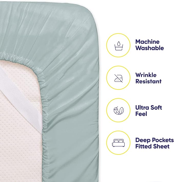 6 Piece Bed Sheet Set, Full, Slate