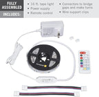 Armacost Lighting 423500 RibbonFlex Home 16ft. RGB+W Smart LED Tape Light Kit, Multi-Color and White