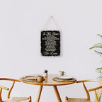 In This House Wooden Hanging Sign, House Rules Signs, Farmhouse Living Room Home Decor Wall Art, Inspirational Family Quote, Scripture Wooden Hanging Sign for Farmhouse Home Wall Art Decoration