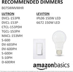 Amazon Basics A19 LED Light Bulbs, 60 Watt Equivalent, Energy Efficient 9W, E26 Standard Base, Soft White 2700K, Dimmable, 10,000 Hour Lifetime , 16-Pack