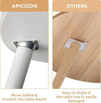 Apicizon Round White Side Table, Tray Nightstand Coffee End Table for Living Room, Bedroom, Small Spaces, Easy Assembly Bedside Table, 15 x 18 Inches