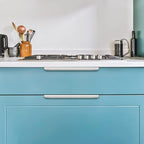 Ravinte Hardware 6 Pack Silver Cabinet Handles, 11.8 Inch (300mm) Finger Edge Pulls, 8.8 Inch Hole Center, Finger Pulls for Cabinets