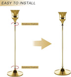 Candlestick Holders Gold, 3 Packs Taper Candle Holder for Candlesticks, Candle Sticks Holder Decor for Home Decor