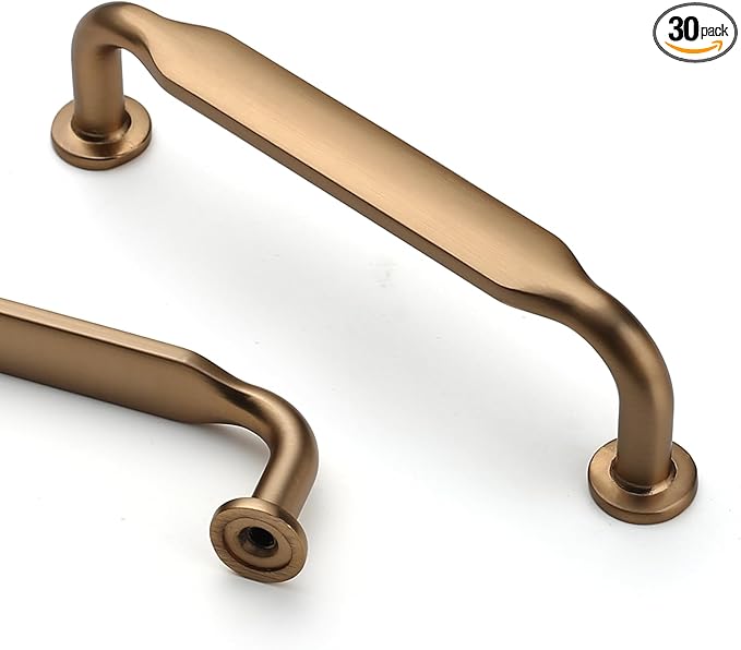 Asidrama 30 Pack 3.75 Inch(96mm) Champagne Bronze Kitchen Cabinet Handles, Cabinet Pulls Kitchen Cabinet Hardware for Cupboard Drawer Pulls