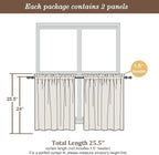 Chyhomenyc Sheer Pink Tier Curtains 24 Inch Length, Small Window Curtains Treatment for Bathroom Living Room Basement, Short Rod Pocket Cafe Curtain, 42W x 24L Inches, 2 Panels